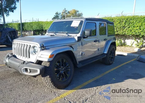 2021 Jeep Wrangler 4Xe Unlimited Sahara 4X4 из США, поврежденный, VIN 1C4JJXP65MW716657